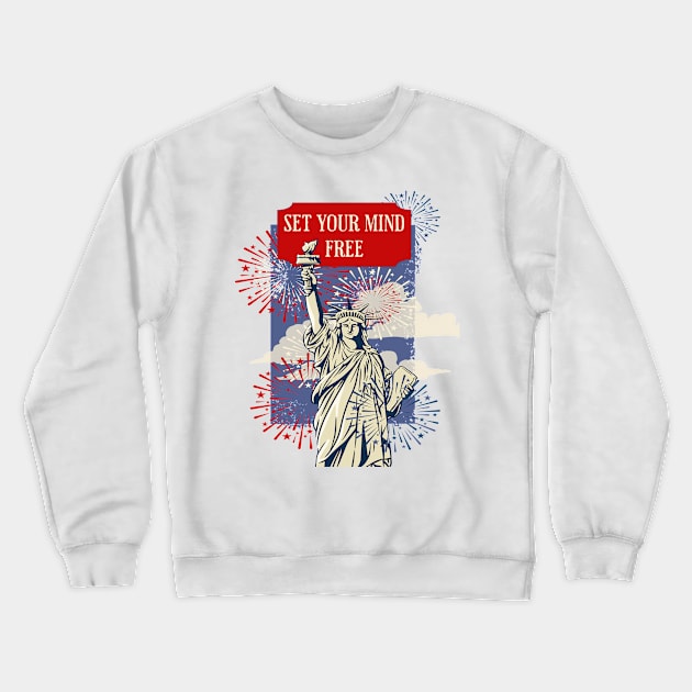 Set Your Mind Free Crewneck Sweatshirt by Pixels, Prints & Patterns